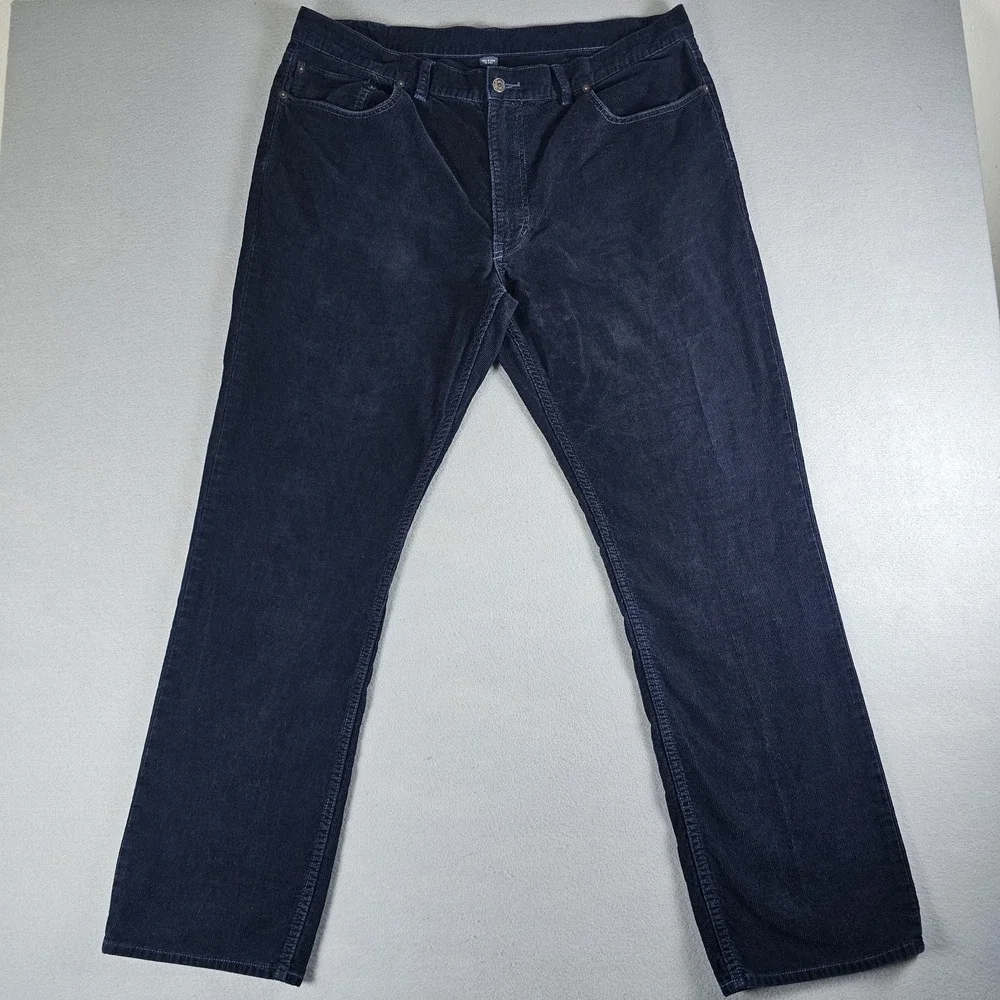 Vintage Polo Ralph Lauren Corduroy Pants Mens 40x32 Blue Straight Chino Zip Fly